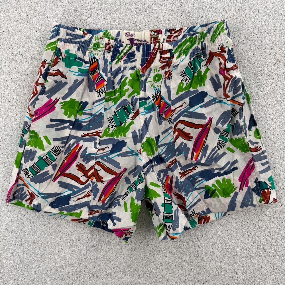 VTG Jams World Shorts‎ Mens Medium Tropical Volleyball Surf Hawaii Cotton USA